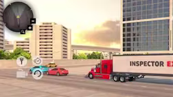 American Truck Car Driving