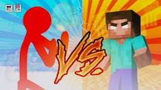 Red Stickman VS Monster School