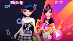 Girls: TikTok vs Like — play online for free on Yandex Games
